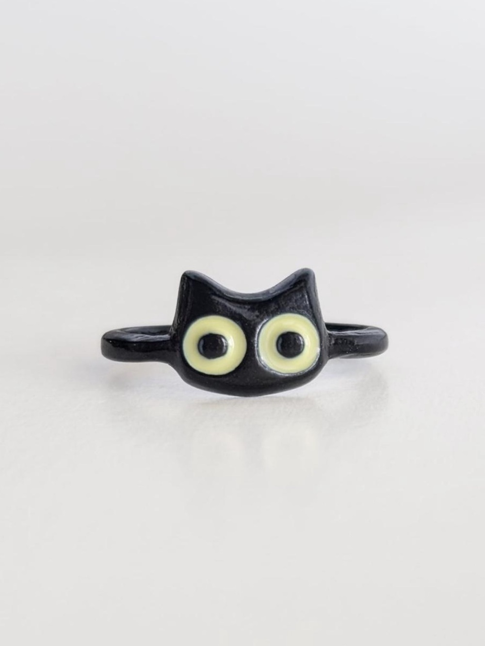 Cartoon Black Cat Ring 🐾 Purrfect for cat lovers 🐈‍⬛